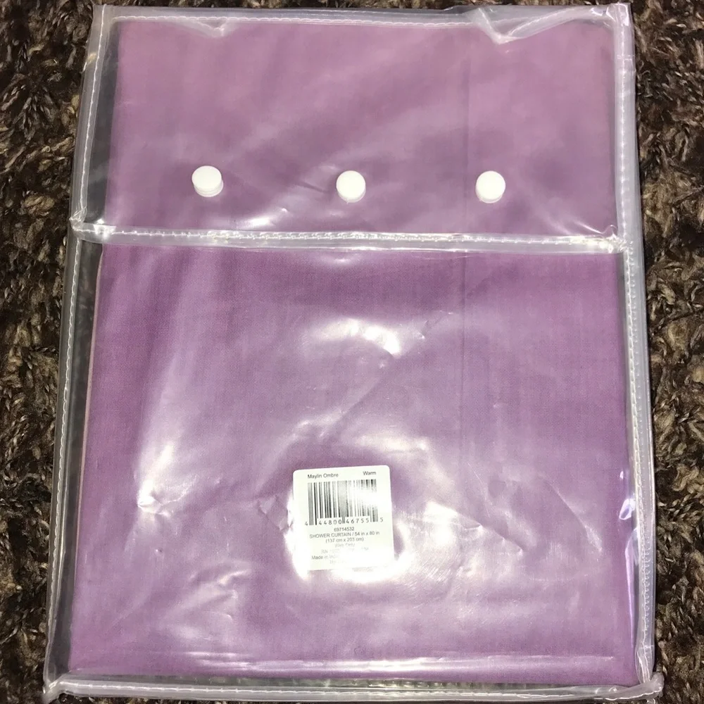 Wild Sage 54-Inch x 80-Inch Maylin Ombré Shower Curtain in Pink/Purple NWT